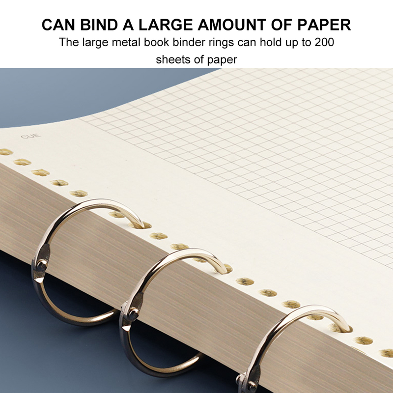 15/30pcs Metal Ring Binder Staple Book Binder Albums Loose-leaf Book Hoops Loose Leaf Ring Keychain Office Binding Supplies_voghion.com