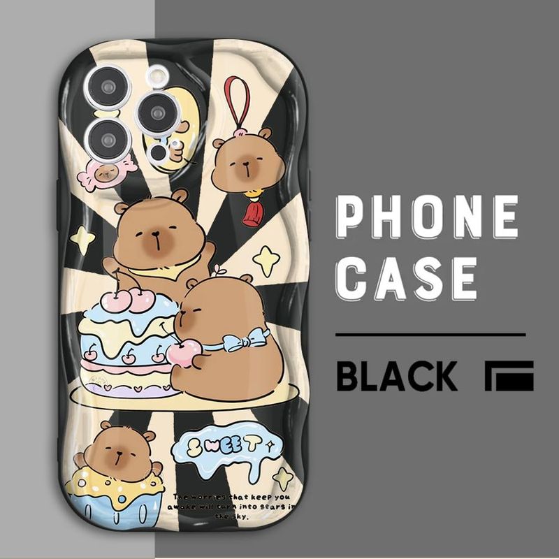 Capybara Phone Case for iPhone 8 7 11 Pro SE 14 Plus XR 13 Mini 15 16 ProMax 12 Pro XS Max Soft Silicone Cover_voghion.com