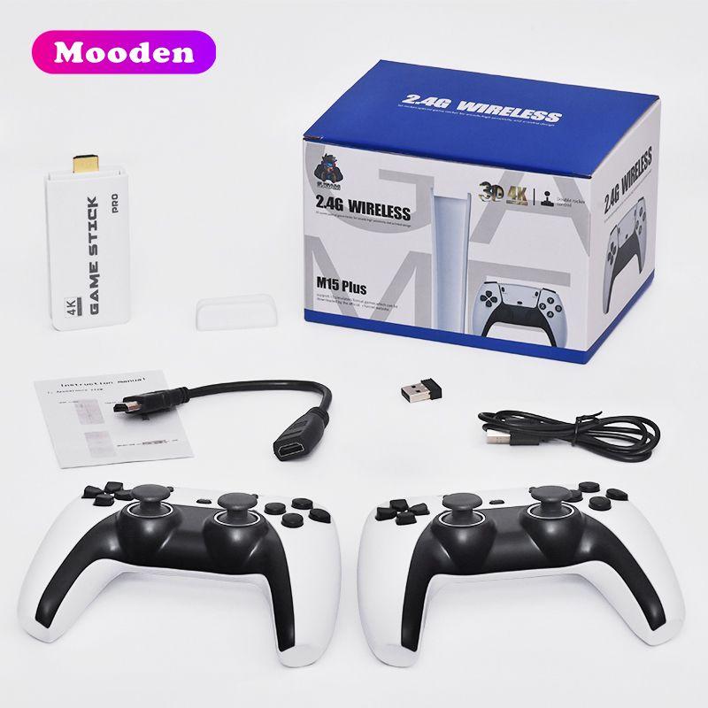 Clé de jeu 4K haute définition, portable, mini, 2,4 g, sans fil, console de jeu classique pour PS1_voghion.com