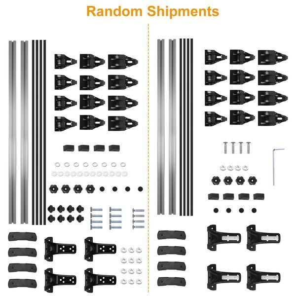 47.24in Universal Top Roof Rack Cross Bar Cargo Carrier Aluminum Crossbar Rack With 165LBS Capacity Fit For Most Vehicle Wagon Car Without Roof Side_voghion.com