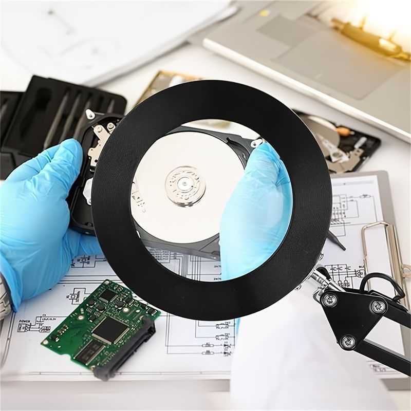 1pc 2-in-1 Magnifier with Light and Stand - 5x Magnifying Glass with 3 Color Modes and Stepless Dimming - Perfect for Close Work and Reading_voghion.com