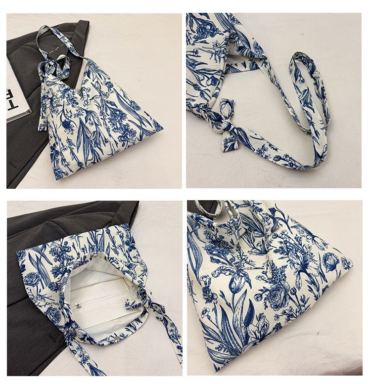 Damentaschen Freizeit Lazy Style Stickerei Zen Tragetasche Große Kapazität Leichte Pendler-Schulter-Umhängetasche Für Frauen_voghion.com