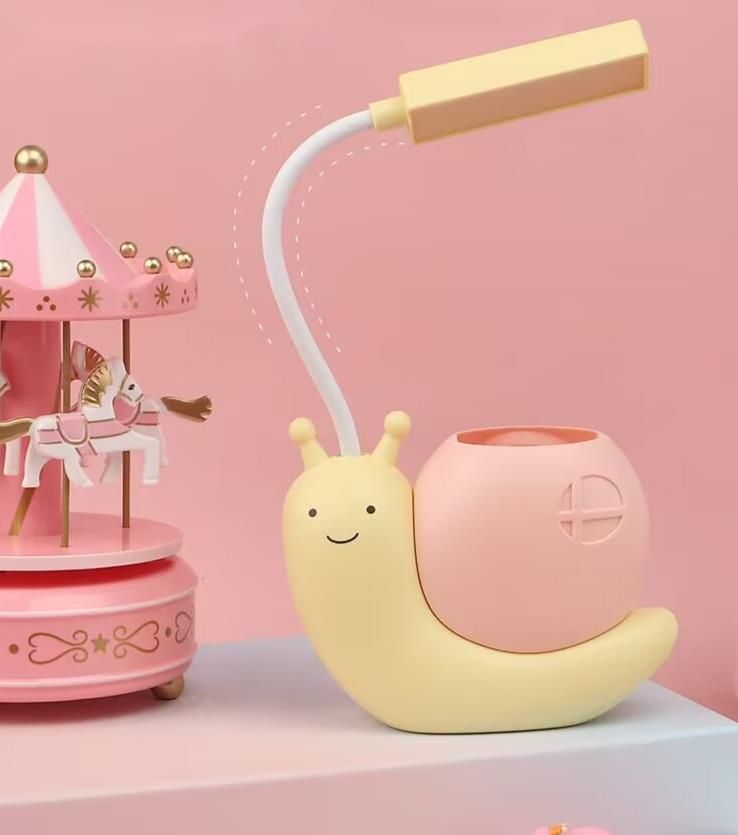 Lampada da scrivania per bambini, a LED, ricaricabile, con protezione per gli occhi, per l'apprendimento creativo, con piccolo regalo._voghion.com