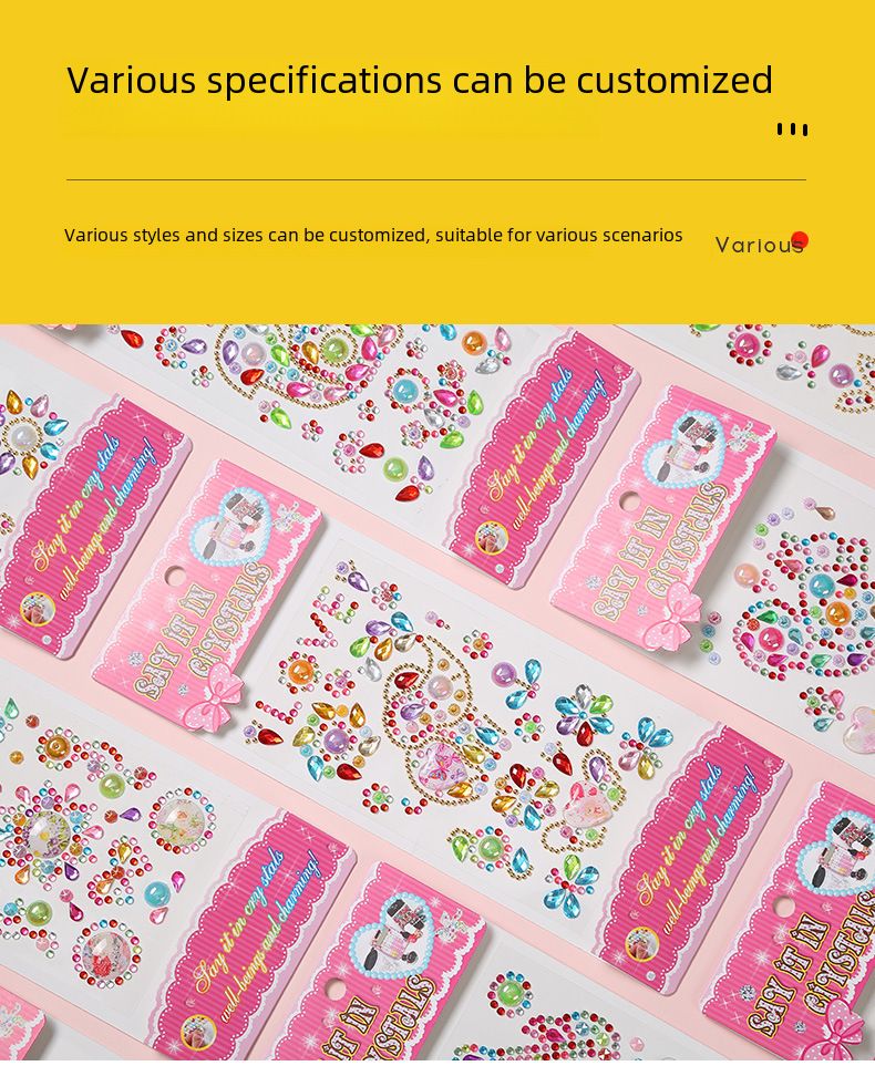 Urgent order in stock animal diy diamond sticker acrylic sticker decoration mobile phone water Cup diamond sticker multi-specification customization_voghion.com