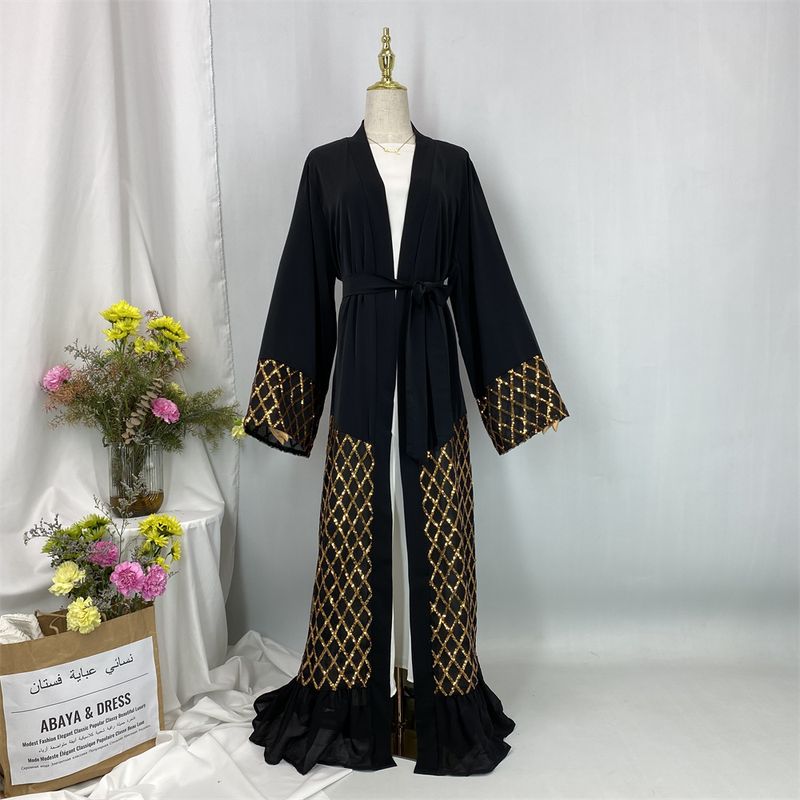Yüksek Kaliteli Nida Müslüman Abaya İslami Bayram Elbisesi Payetli Namaz Kıyafetleri Kadın Ramazan Bayramı Fas Kaftanı Tesettür Ramazan Dubai Bornozu_voghion.com