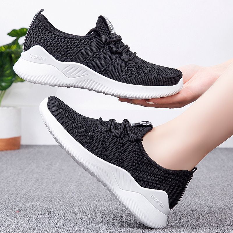 Damen Große Damenschuhe Damen Freizeitschuhe Atmungsaktive Fly-woven Einzelschuhe Sneakers Damen_voghion.com
