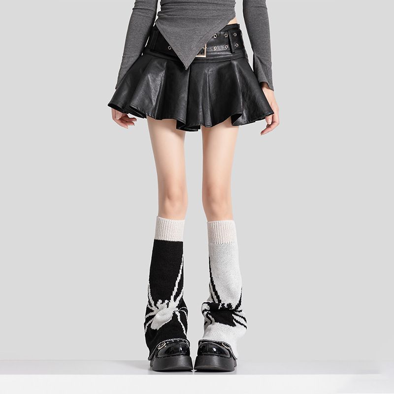 Chaussettes Red Heart pour l'hiver, chauffe-mollets en tricot chauds, élégantes et polyvalentes_voghion.com