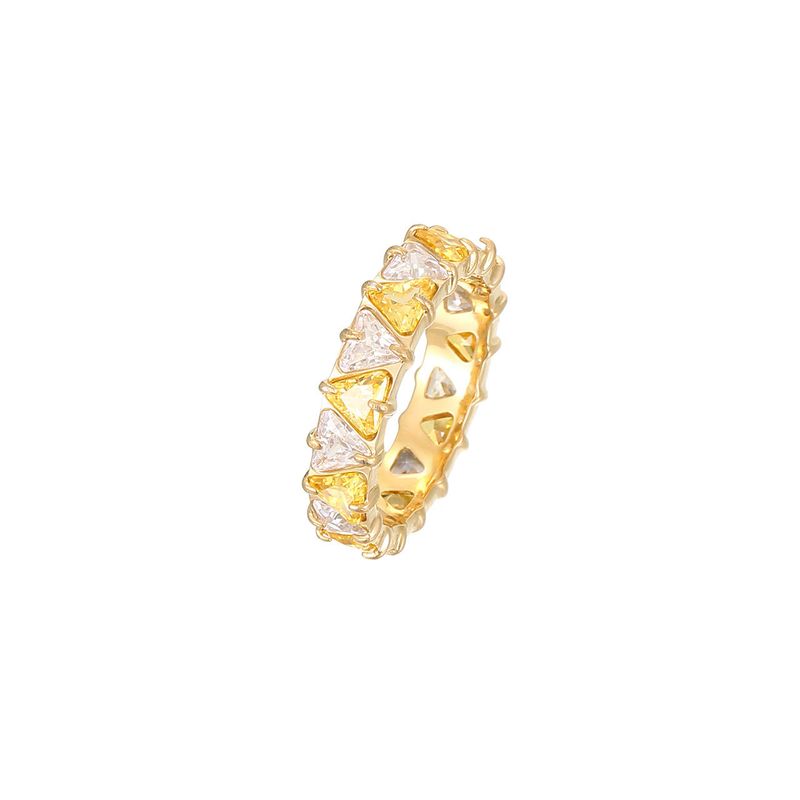 Heißer Verkauf Bunter Zirkon Ring für Frauen mit herzförmigem Design, modischem und einzigartigem Band_voghion.com
