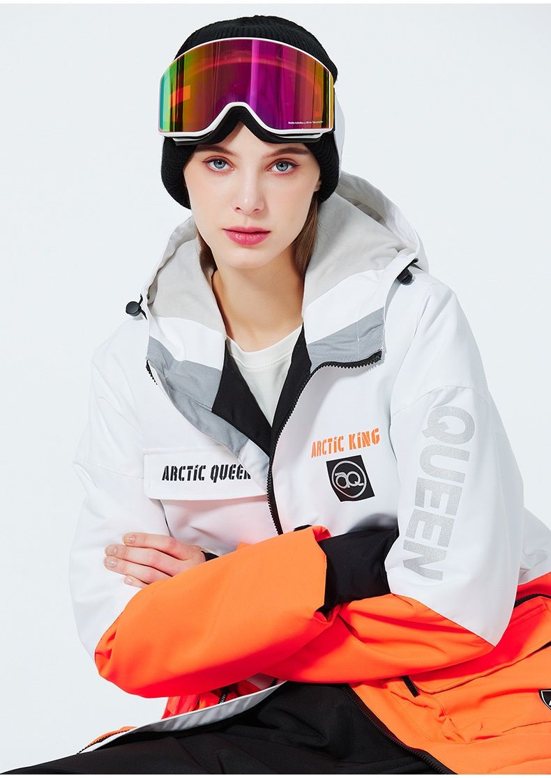 001 Set For Men Women, Couple Style, Warm Thickened, Korean Version Jacket Pants Set, Snowboard And Snow Ski Suit_voghion.com