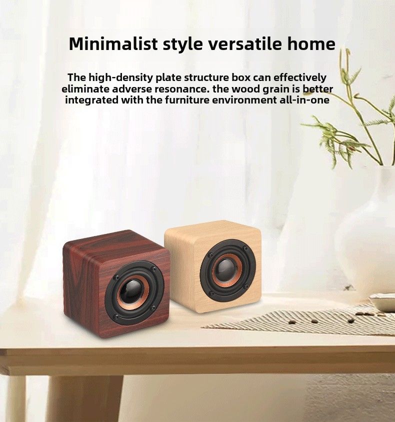 Ekologiczny drewniany głośnik Bluetooth do domu i na zewnątrz, bogaty dźwięk i przenośna konstrukcja_voghion.com