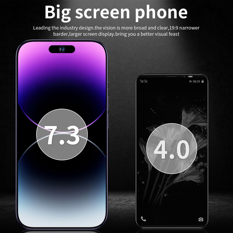 Mobil I14 ProMax Büyük Ekran 7.3 inç Telefon 16+1TB_voghion.com