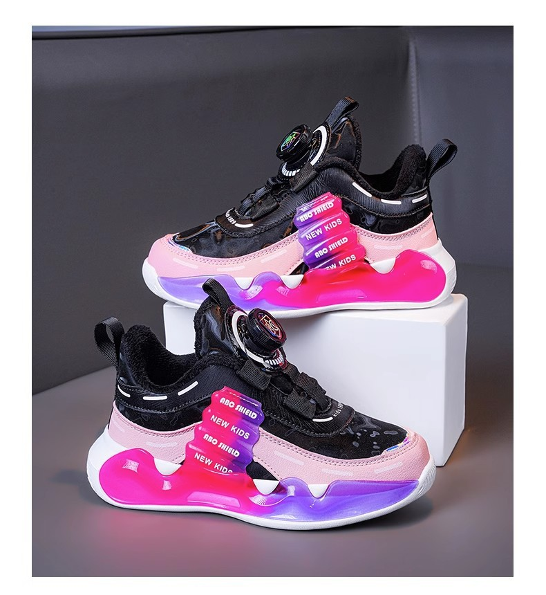 Ragazzi in cotone per bambini 2023 nuove scarpe invernali per papà in peluche per bambini di mezza età e anziani, fibbia rotante, ragazzi_voghion.com