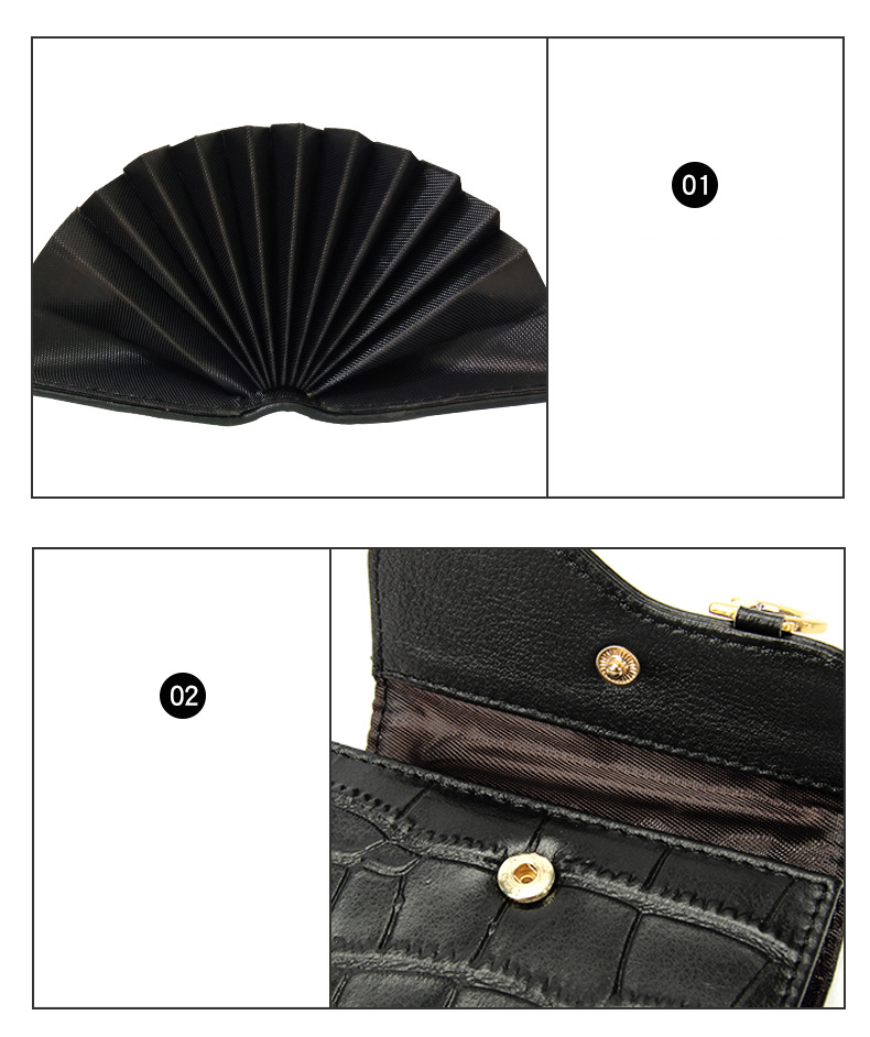 Portemonnee Portemonnee Clutch Bag Mode eerste laag koeienhuid krokodillentextuur multi-kaart kaarttas vrouwelijk compact delicate kaarttas_voghion.com