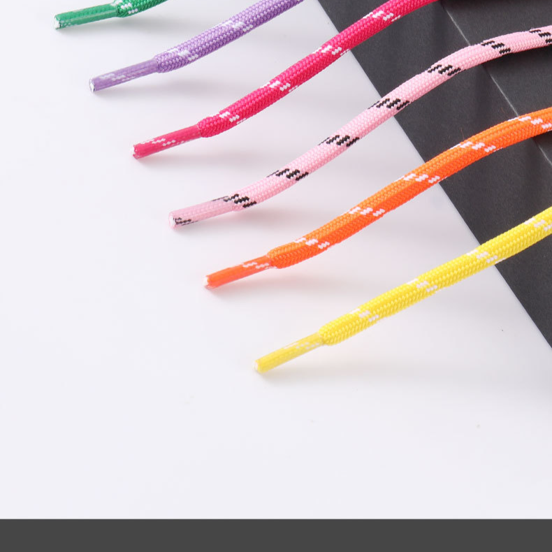 Accessori per scarpe lacci per scarpe da trekking e corsa rosa, bianco e viola lacci rotondi a tre punti corda_voghion.com