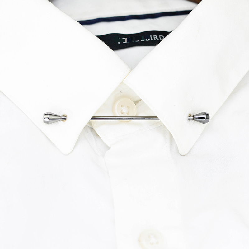 Herrenschmuck Konischer Kopf Schraube Knopf Kragen Pin Kragen Blume Formale Französisch Hemd Krawatte Stange_voghion.com