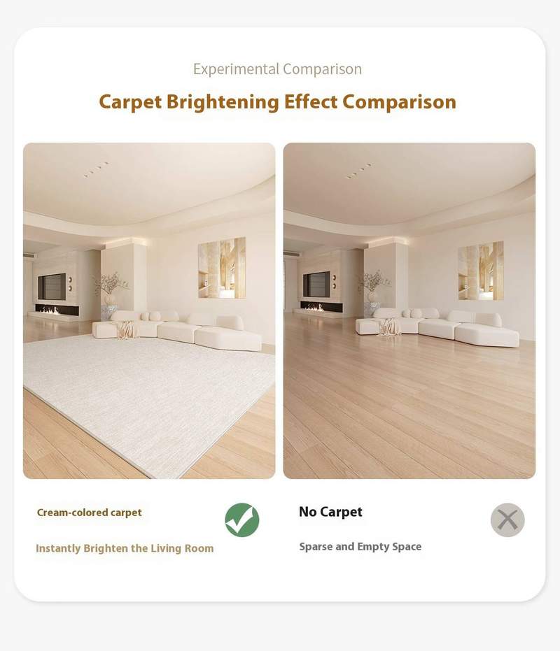 Premium zacht crèmekleurig vloerkleed - waterdicht, vlekbestendig, gemakkelijk schoon te maken - perfect voor woonkamer, slaapkamer en studeerkamer - meerdere maten_voghion.com