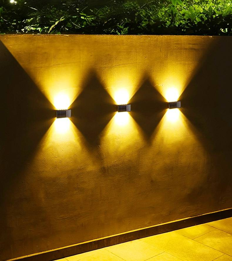 Solar Wall Lights Outdoor, Waterproof Garden Lights For Home, Landscape Lighting, Courtyard Wall Lamp With Motion Sensor, Warm White LED_voghion.com