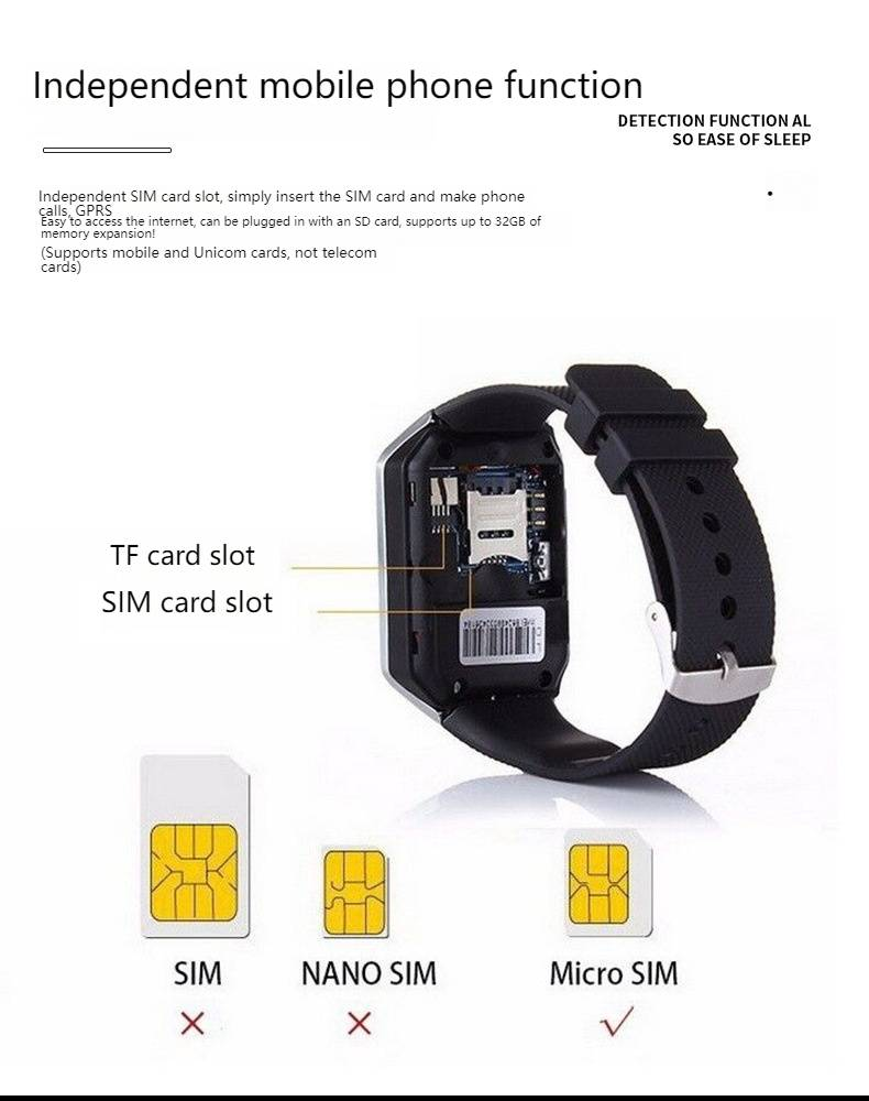 Orologio intelligente DZ09 con contapassi, funzione di chiamata e monitoraggio della salute - Funzione anti-smarrimento per bambini e adulti_voghion.com