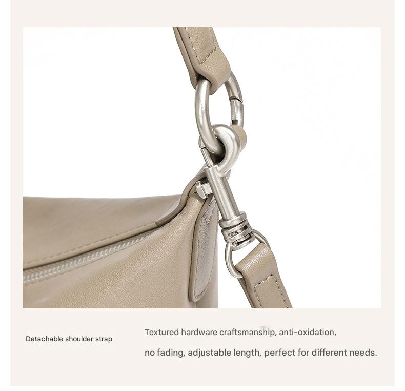 Borsa a tracolla versatile primaverile ed estiva in pelle conciata al vegetale KOSE First Layer Retro Armpit Classic Hobo Bag_voghion.com