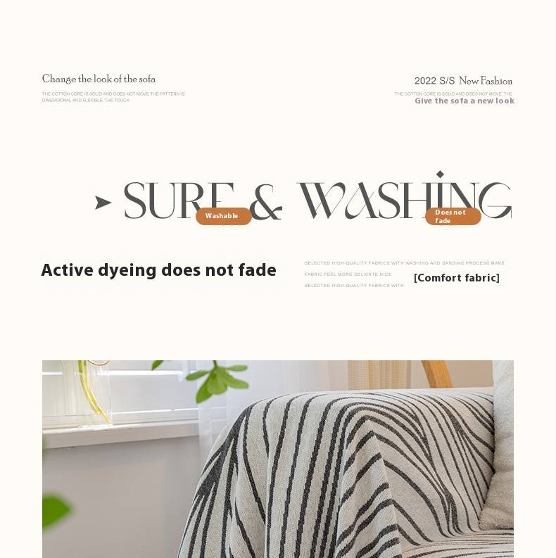 Chenille-Sofabezug mit Streifendesign – weicher, strapazierfähiger und stilvoller Schutz für Sofas, Sofagarnituren und Zweisitzer – modernes minimalistisches Wohndekor_voghion.com