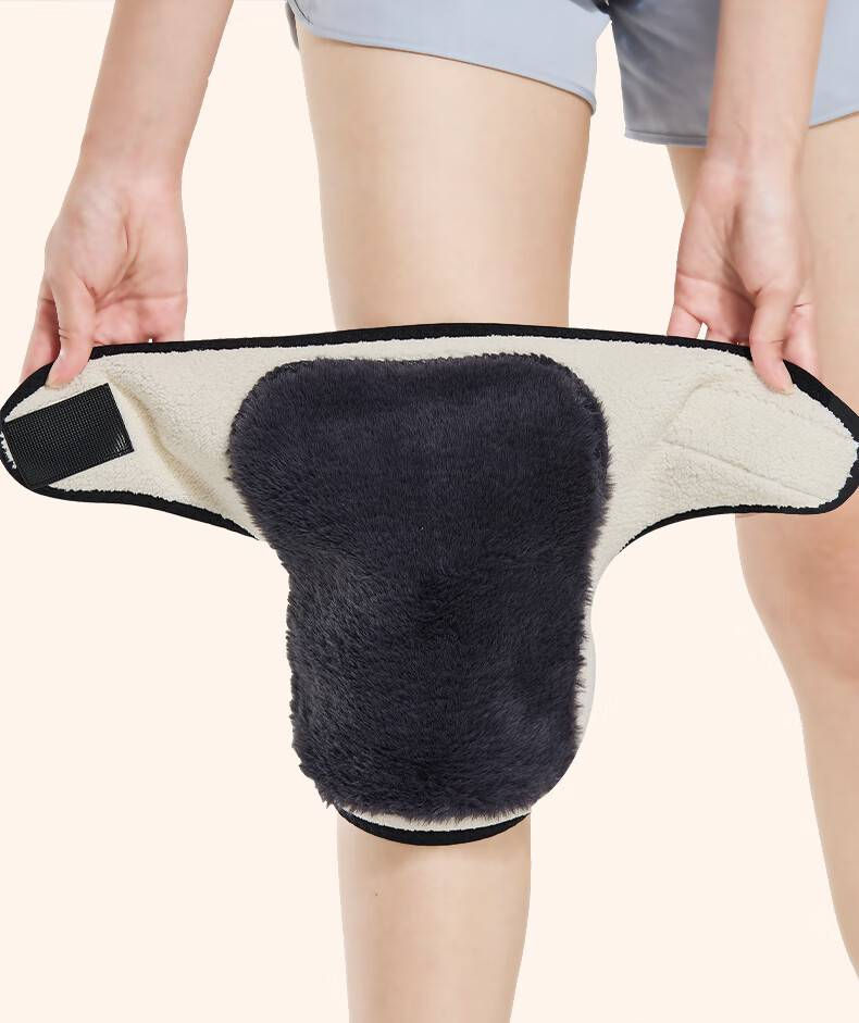 Ginocchiere termiche unisex per ciclismo, motociclismo e sport all'aria aperta - Scaldamuscoli antivento e foderati in pile (pelliccia sintetica di coniglio grigia, un paio)_voghion.com