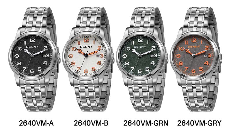 BERNY Watches For Men Sport Casual Easy To Read Pilot Watch With Date Luminous Stainless Steel Waterproof Fashion Classic Analog Quartz Wristwatch_voghion.com