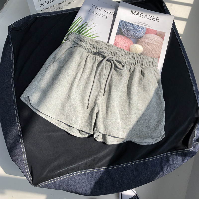 Short de sport taille haute élastique pour femmes, ample, décontracté, vêtements d'extérieur, pantalons à jambes larges, pyjama de maison, été_voghion.com