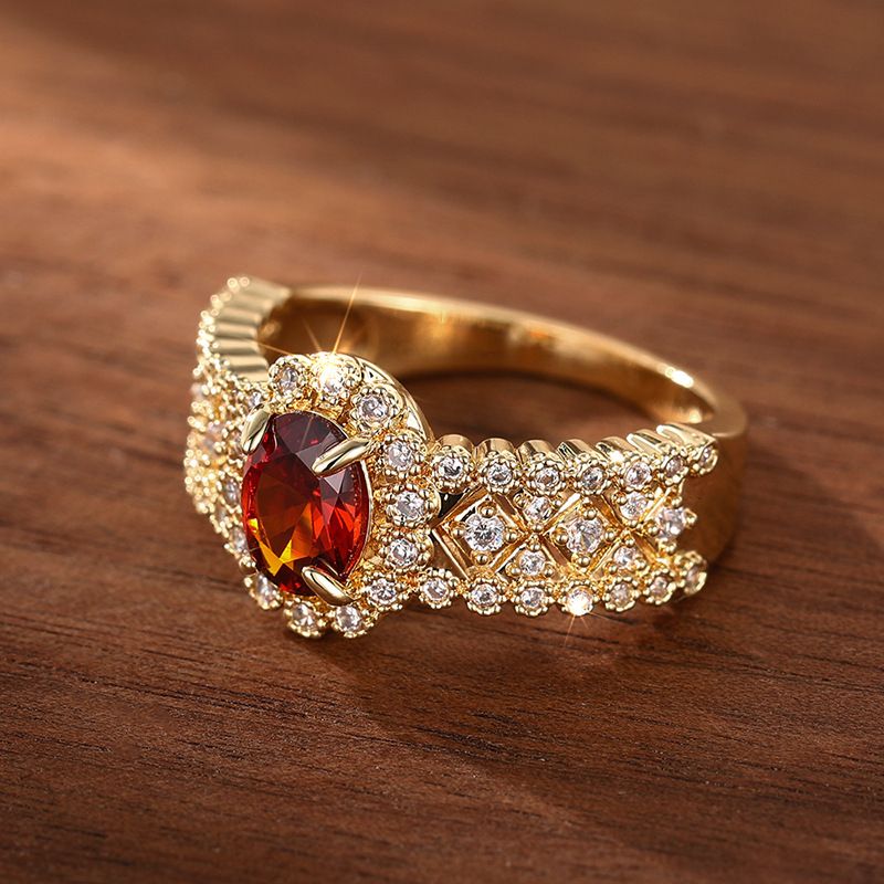 Cao Shi European Han Light Luxury Personalized Women's Inlaid Zircon Fashion Single Ring Art Exotic Jewelry_voghion.com