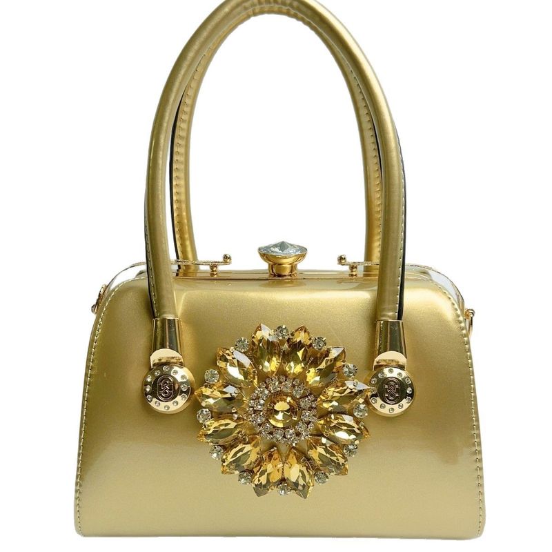 Nuova borsa a tracolla singola da donna, con intarsi di girasole e strass, per feste e serate_voghion.com