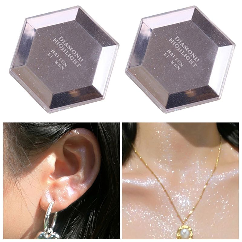 Hislaves Highlighter Palette High Gloss Non-flying Powder Pearlescent Face Brightening Luminizer Body Facial Highlighting Contour Palette For Girl_voghion.com