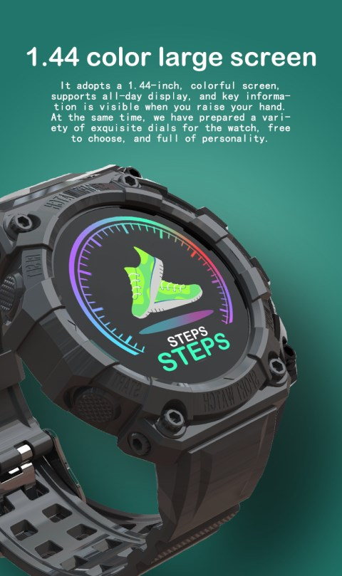 Bluetooth Fitness Tracker Deportes Reloj Inteligente Recordatorio Pantalla a Color FD68S Monitoreo de Salud Reloj de Desgaste Negro_voghion.com