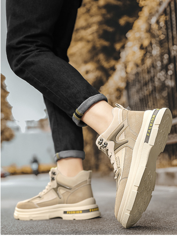 Arbeidsbescherming heren herfst bouwplaatswerk, werkplankschoenen, waterdicht, antislip, dikke zool,_voghion.com