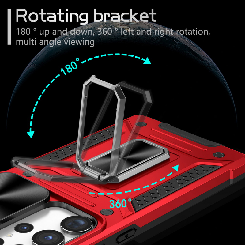 Custodia protettiva push-pull rimovibile per Samsung S23 Ulta Galaxy S23 Plus S23 + fibbia ad anello in metallo Ca Holde_voghion.com