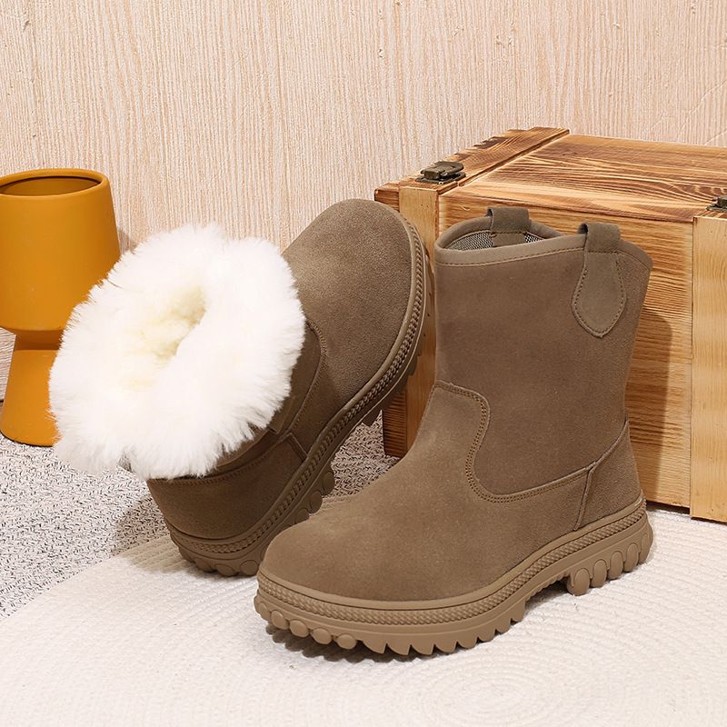 Cold-resistant Minus 40 Degrees Large Cotton Men's Winter Extra Thick Tall Tube Pure Wool Russian Snow Boots High-top_voghion.com