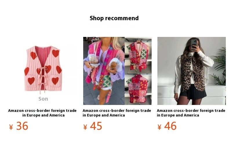 Women's clothing 2024 autumn and winter new item diamond grid stand collar sleeveless cotton jacket vest_voghion.com