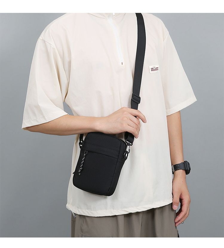 Borsa a tracolla piccola casual semplice borsa a tracolla piccola in nylon da uomo per uomo borsa a tracolla laterale per telefono Oxford Messenger borsa per marito_voghion.com