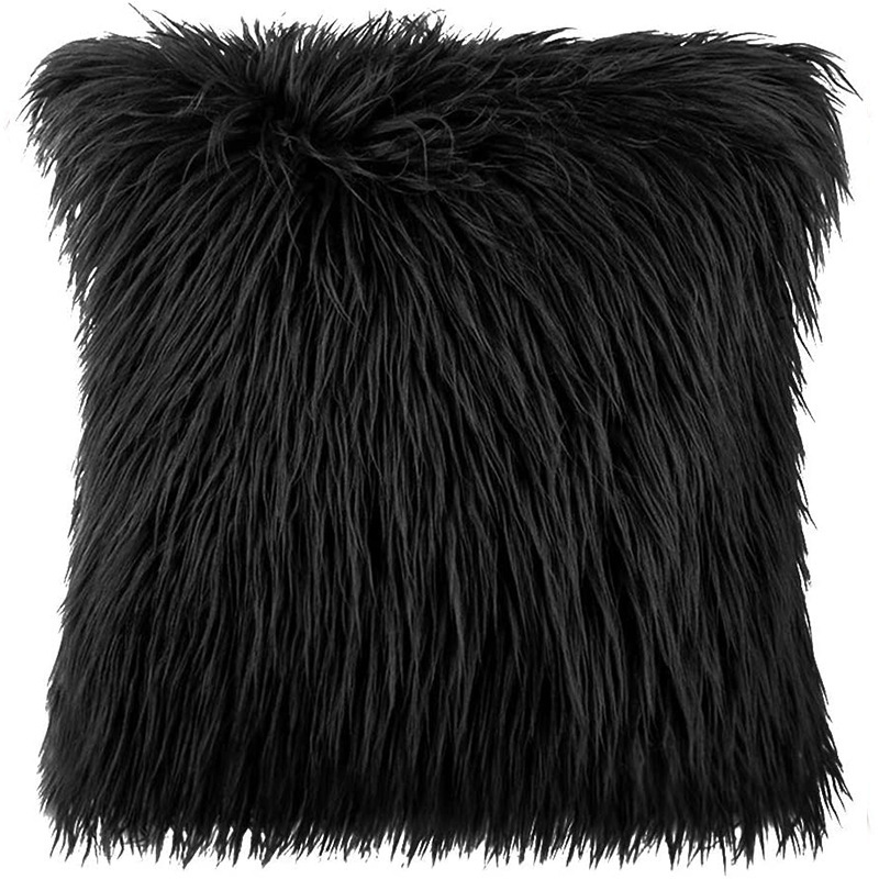 Instagram Home Australia Export Long Hair Pillow Cover Solid Color Beach Wool Cushion Cover Plush Car Cushion (Excluding Pillow Core)_voghion.com