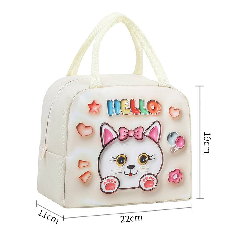 Borsa per il pranzo a forma di cartone animato per bambini, piccola borsa in alluminio, tessuto Oxford spesso, borsa a rete rossa per studenti, borsa isolante per il pranzo_voghion.com