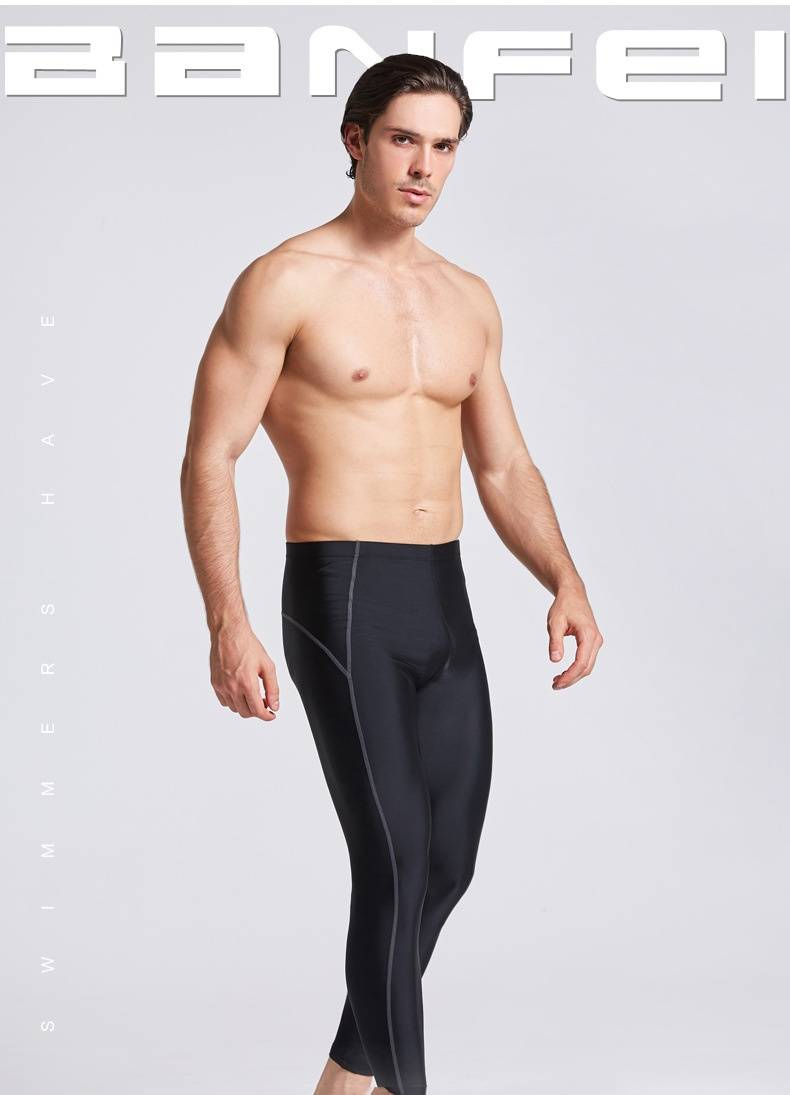 Traje de baño largo de secado rápido, protección solar, impermeable, para competición, para hombre, para esnórquel y surf._voghion.com