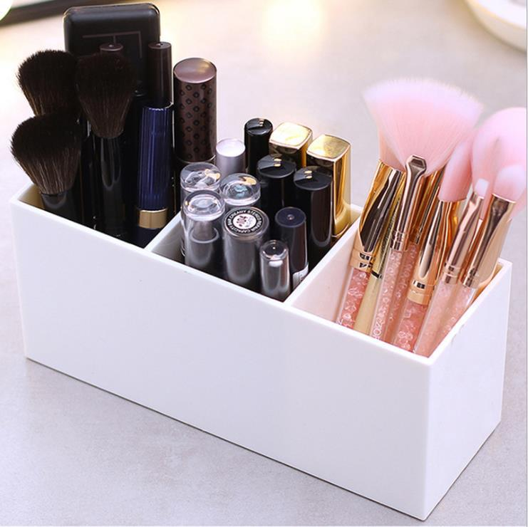 1 x Stifthalter für den Schreibtisch, Schreibtisch-Organizer und Zubehör mit 3 Steckplätzen, Make-up-Pinselhalter, Bleistiftbecher_voghion.com