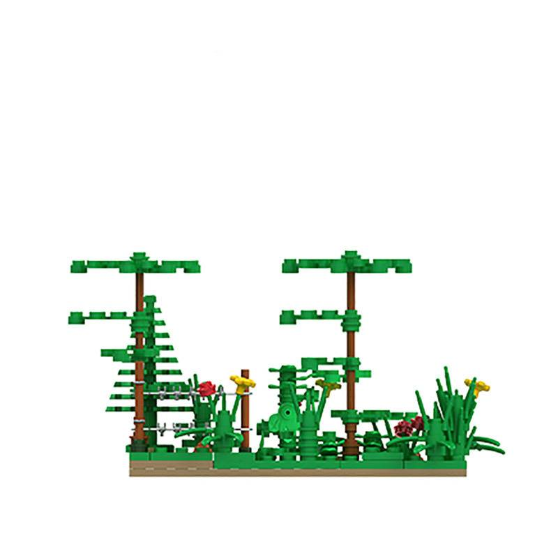 WW2 Military Model Paratrooper Jungle Parachute Training DIY Scene Collector's Edition Model Kit Building Block Toy_voghion.com