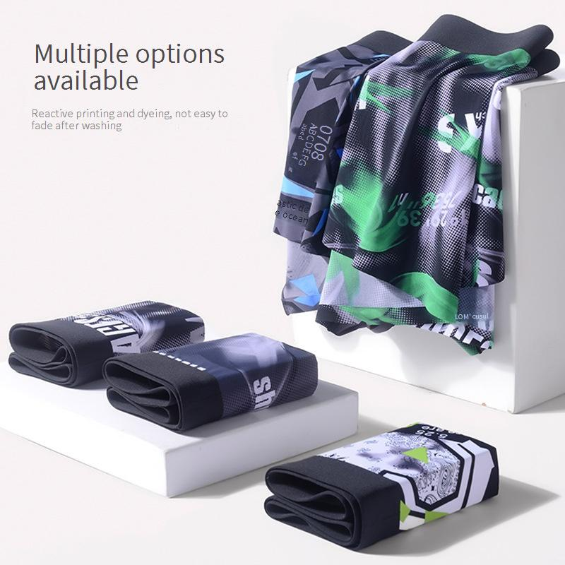Men's Breathable Ice Silk Boxer Briefs With U-Shaped Pouch, Quick-Dry, Seamless & Lightweight For Summer Comfort_voghion.com