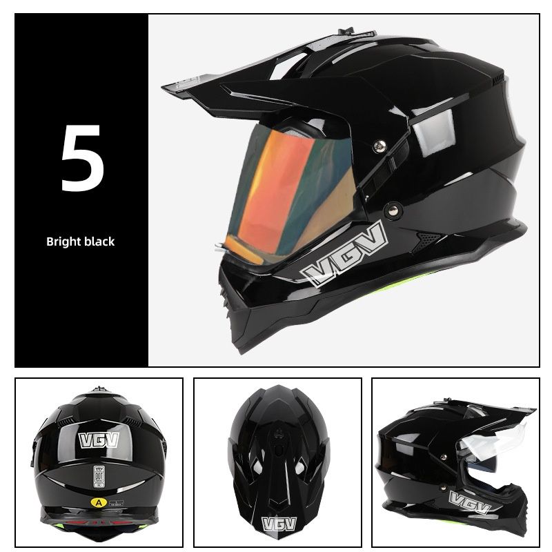 Casco da moto fuoristrada con Bluetooth - Casco integrale in ABS omologato 3C per uomo e donna, per avventure in tutte le stagioni_voghion.com