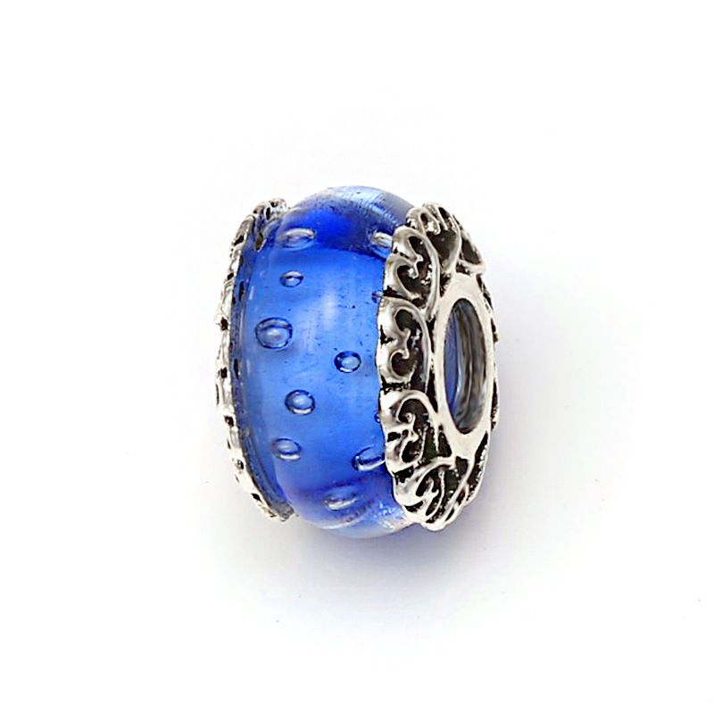Handgefertigte böhmische Glasperlen mit aufwendigem Netzschnitt und Luftblasen – DIY-Schmuckzubehör für ethnische Armbänder (Weiß/Blau/Rosa/Roségold/Kaffee)_voghion.com
