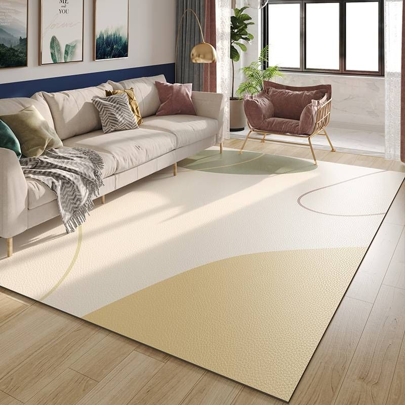 Morandi PVC Rug – Waterproof & Slip-Resistant Floor Mat For Living Room & Bedroom (80x120cm To 200x300cm, Wipe-Clean Surface)_voghion.com