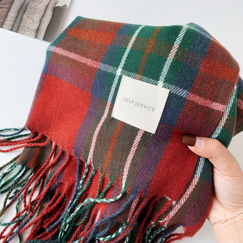 Sciarpa autunno e inverno 2025: sciarpa in cashmere sintetico da donna, collo semplice, versatile, caldo scialle invernale_voghion.com