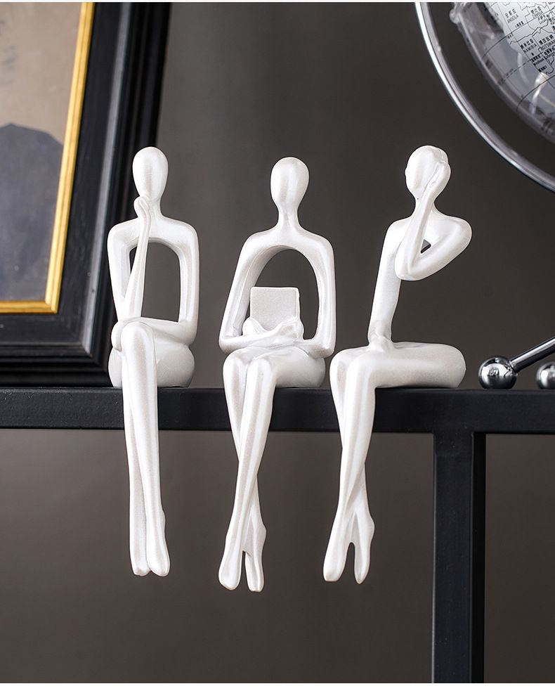 Wow Huis Origineel Ontwerp Zittende Figuur Ornamenten Huis Woonkamer Wijnkast Tv Kast Licht Luxe Abstracte Decoraties_voghion.com