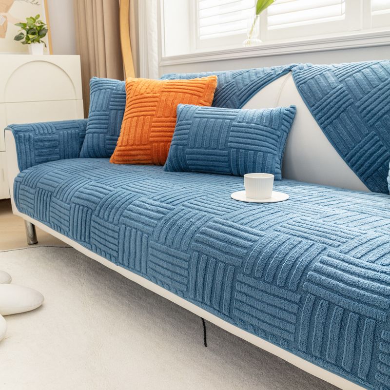 Cuscino per divano in peluche, stile invernale, nordico, antiscivolo, fodera per schienale, moderno e semplice, in pelle invernale._voghion.com