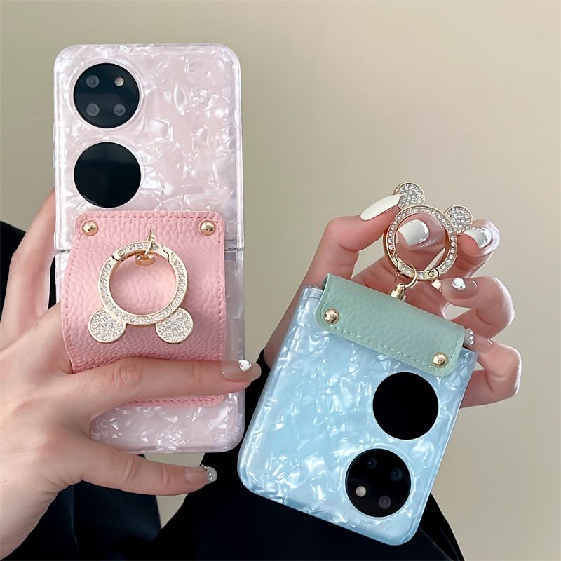 Shell pattern wrist strap ring for Huawei p50 pocket folding screen phone case pocket 2 Drop-resistant shell_voghion.com