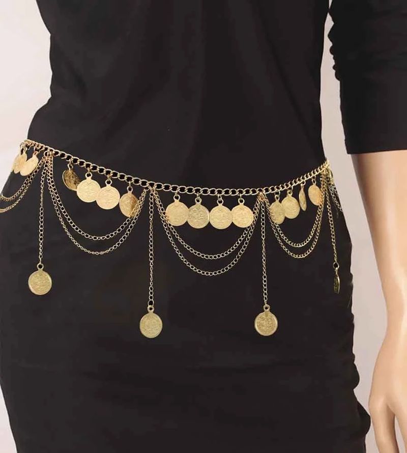 New Bohemian Waist Chain Hanfu European and American New Coin Tassel Waist Accessories Women's Exotic Belly Dance Waist Accessories_voghion.com
